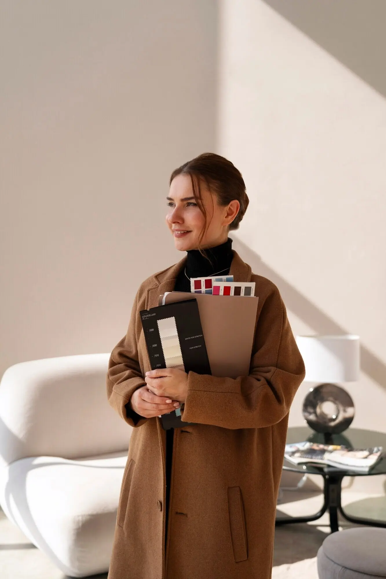 Medium shot of a woman working as an interior designer.